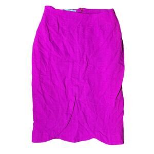 Claude Bert Vintage Women's Pink Wool Pencil Skirt Size XS (38)